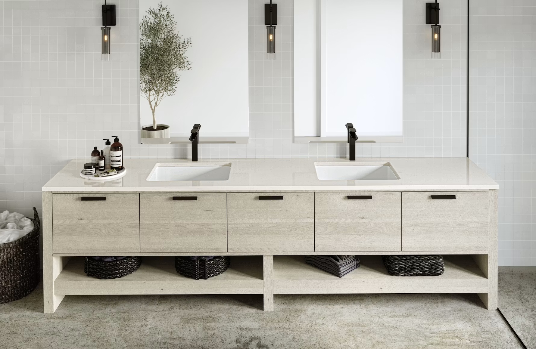 silestone-bathroom-linen-cream